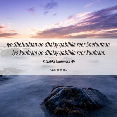 Picture 06 - Tirintii 26:39 SOM - iyo Shefuufaan oo dhalay qabiilka reer - Bible Verse Picture