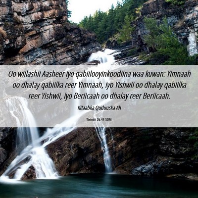 Picture 06 - Tirintii 26:44 SOM - Oo wiilashii Aasheer iyo qabiilooyinkoodiina waa - Bible Verse Picture