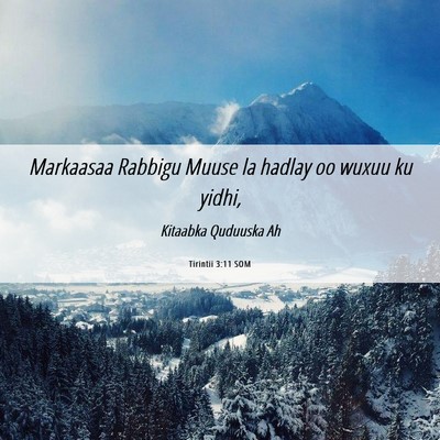 Picture 06 - Tirintii 3:11 SOM - Markaasaa Rabbigu Muuse la hadlay oo wuxuu ku - Bible Verse Picture