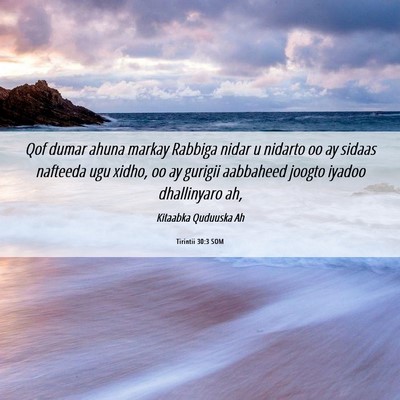 Picture 06 - Tirintii 30:3 SOM - Qof dumar ahuna markay Rabbiga nidar u nidarto oo - Bible Verse Picture