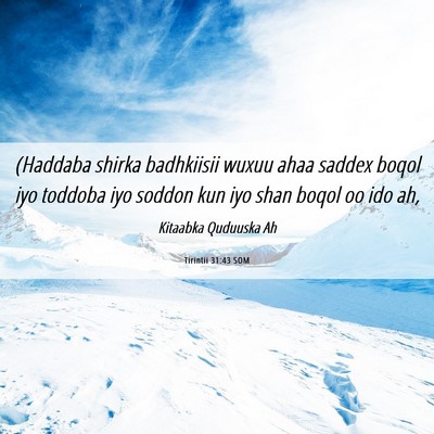 Picture 06 - Tirintii 31:43 SOM - (Haddaba shirka badhkiisii wuxuu ahaa saddex - Bible Verse Picture