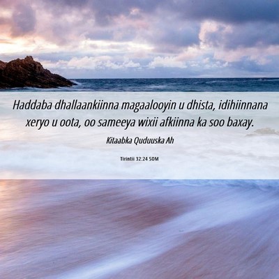 Picture 06 - Tirintii 32:24 SOM - Haddaba dhallaankiinna magaalooyin u dhista, - Bible Verse Picture
