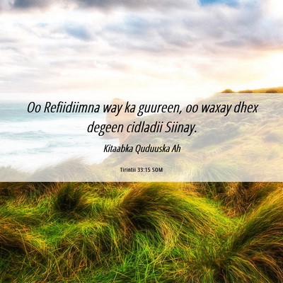 Picture 06 - Tirintii 33:15 SOM - Oo Refiidiimna way ka guureen, oo waxay dhex - Bible Verse Picture