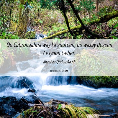 Picture 06 - Tirintii 33:35 SOM - Oo Cabronaahna way ka guureen, oo waxay degeen - Bible Verse Picture