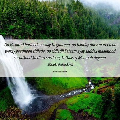 Picture 06 - Tirintii 33:8 SOM - Oo Haxiirod horteedana way ka guureen, oo badday - Bible Verse Picture