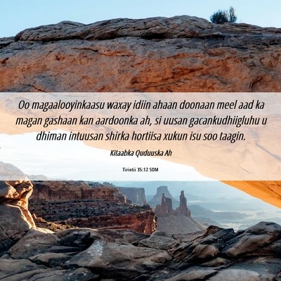 Picture 06 - Tirintii 35:12 SOM - Oo magaalooyinkaasu waxay idiin ahaan doonaan - Bible Verse Picture