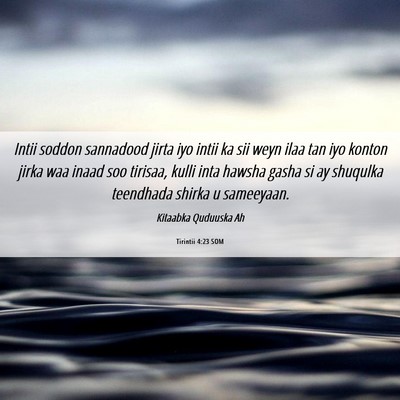 Picture 06 - Tirintii 4:23 SOM - Intii soddon sannadood jirta iyo intii ka sii - Bible Verse Picture