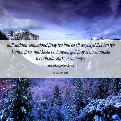 Picture 06 - Tirintii 4:39 SOM - intii soddon sannadood jirtay iyo intii ka sii - Bible Verse Picture