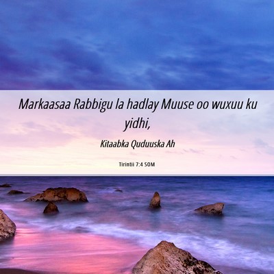 Picture 06 - Tirintii 7:4 SOM - Markaasaa Rabbigu la hadlay Muuse oo wuxuu ku - Bible Verse Picture