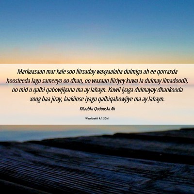 Picture 06 - Wacdiyahii 4:1 SOM - Markaasaan mar kale soo fiirsaday waxyaalaha - Bible Verse Picture