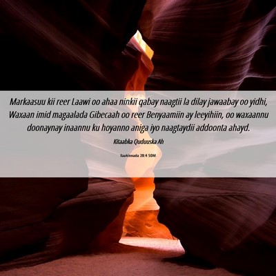 Picture 06 - Xaakinnada 20:4 SOM - Markaasuu kii reer Laawi oo ahaa ninkii qabay - Bible Verse Picture
