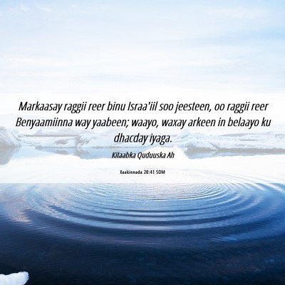 Picture 06 - Xaakinnada 20:41 SOM - Markaasay raggii reer binu Israa'iil soo - Bible Verse Picture