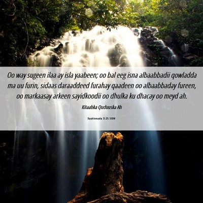 Picture 06 - Xaakinnada 3:25 SOM - Oo way sugeen ilaa ay isla yaabeen; oo bal eeg - Bible Verse Picture