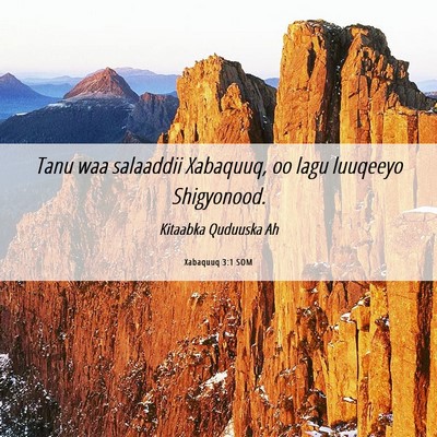 Picture 06 - Xabaquuq 3:1 SOM - Tanu waa salaaddii Xabaquuq, oo lagu luuqeeyo - Bible Verse Picture