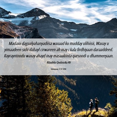 Picture 06 - Xabaquuq 3:14 SOM - Madaxii dagaalyahanyadiisa waxaad ku mudday - Bible Verse Picture