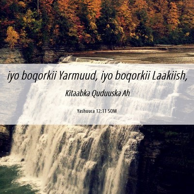 Picture 06 - Yashuuca 12:11 SOM - iyo boqorkii Yarmuud, iyo boqorkii - Bible Verse Picture