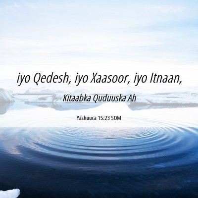 Picture 06 - Yashuuca 15:23 SOM - iyo Qedesh, iyo Xaasoor, iyo - Bible Verse Picture