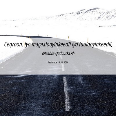 Picture 06 - Yashuuca 15:45 SOM - Ceqroon, iyo magaalooyinkeedii iyo - Bible Verse Picture