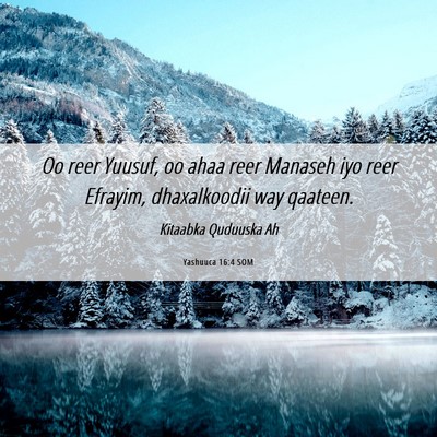 Picture 06 - Yashuuca 16:4 SOM - Oo reer Yuusuf, oo ahaa reer Manaseh iyo reer - Bible Verse Picture