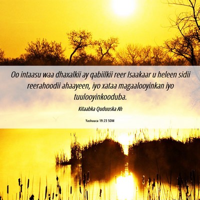 Picture 06 - Yashuuca 19:23 SOM - Oo intaasu waa dhaxalkii ay qabiilkii reer - Bible Verse Picture