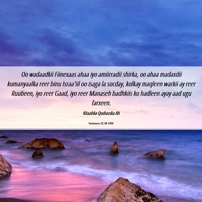 Picture 06 - Yashuuca 22:30 SOM - Oo wadaadkii Fiinexaas ahaa iyo amiirradii - Bible Verse Picture