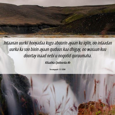 Picture 06 - Yeremyaah 1:5 SOM - Intaanan uurkii hooyadaa kugu abuurin ayaan ku - Bible Verse Picture