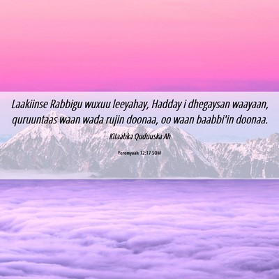 Picture 06 - Yeremyaah 12:17 SOM - Laakiinse Rabbigu wuxuu leeyahay, Hadday i - Bible Verse Picture