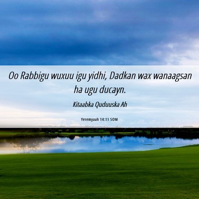 Picture 06 - Yeremyaah 14:11 SOM - Oo Rabbigu wuxuu igu yidhi, Dadkan wax wanaagsan - Bible Verse Picture