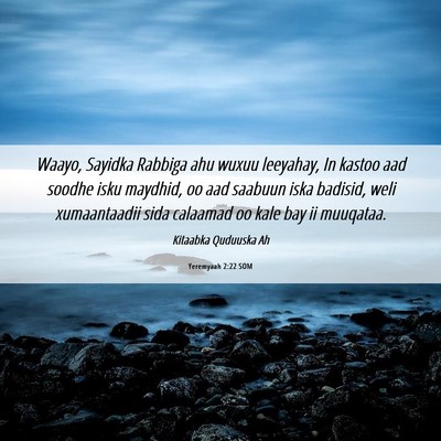 Picture 06 - Yeremyaah 2:22 SOM - Waayo, Sayidka Rabbiga ahu wuxuu leeyahay, In - Bible Verse Picture