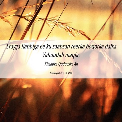 Picture 06 - Yeremyaah 21:11 SOM - Erayga Rabbiga ee ku saabsan reerka boqorka dalka - Bible Verse Picture