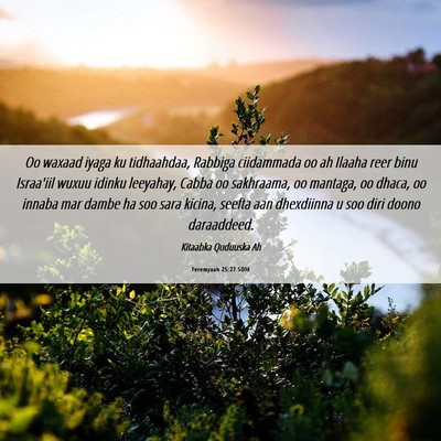 Picture 06 - Yeremyaah 25:27 SOM - Oo waxaad iyaga ku tidhaahdaa, Rabbiga ciidammada - Bible Verse Picture