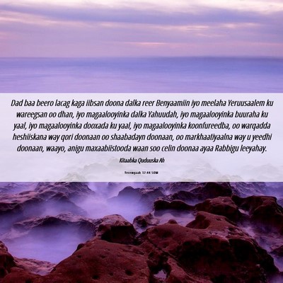 Picture 06 - Yeremyaah 32:44 SOM - Dad baa beero lacag kaga iibsan doona dalka reer - Bible Verse Picture