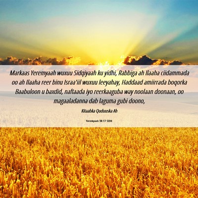 Picture 06 - Yeremyaah 38:17 SOM - Markaas Yeremyaah wuxuu Sidqiyaah ku yidhi, - Bible Verse Picture