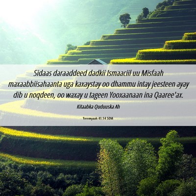 Picture 06 - Yeremyaah 41:14 SOM - Sidaas daraaddeed dadkii Ismaaciil uu Misfaah - Bible Verse Picture