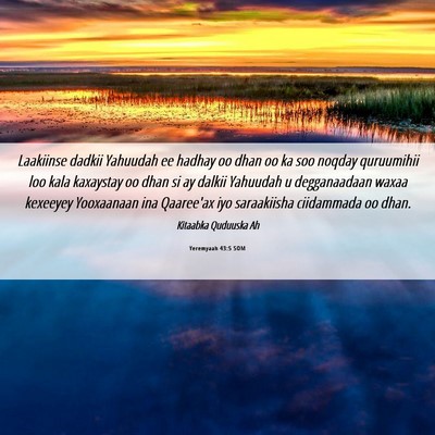Picture 06 - Yeremyaah 43:5 SOM - Laakiinse dadkii Yahuudah ee hadhay oo dhan oo ka - Bible Verse Picture