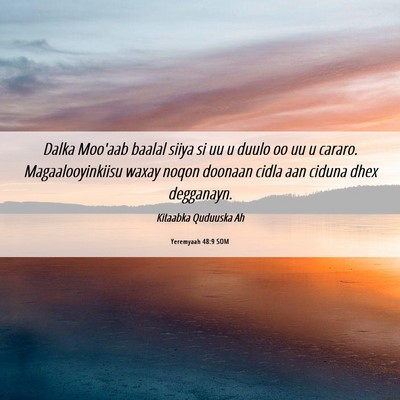 Picture 06 - Yeremyaah 48:9 SOM - Dalka Moo'aab baalal siiya si uu u duulo oo uu u - Bible Verse Picture