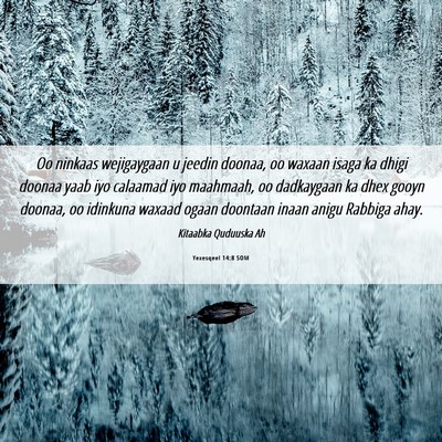 Picture 06 - Yexesqeel 14:8 SOM - Oo ninkaas wejigaygaan u jeedin doonaa, oo waxaan - Bible Verse Picture