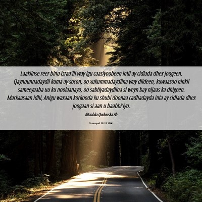 Picture 06 - Yexesqeel 20:13 SOM - Laakiinse reer binu Israa'iil way igu - Bible Verse Picture