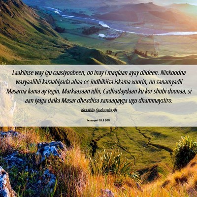 Picture 06 - Yexesqeel 20:8 SOM - Laakiinse way igu caasiyoobeen, oo inay i maqlaan - Bible Verse Picture