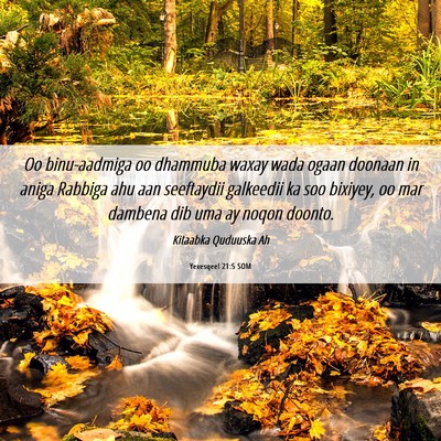 Picture 06 - Yexesqeel 21:5 SOM - Oo binu-aadmiga oo dhammuba waxay wada ogaan - Bible Verse Picture