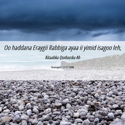 Picture 06 - Yexesqeel 22:17 SOM - Oo haddana Eraygii Rabbiga ayaa ii yimid isagoo - Bible Verse Picture