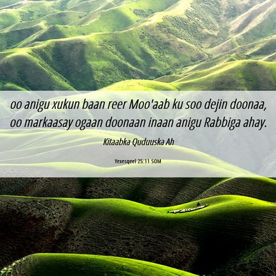 Picture 06 - Yexesqeel 25:11 SOM - oo anigu xukun baan reer Moo'aab ku soo dejin - Bible Verse Picture