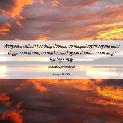Picture 06 - Yexesqeel 35:9 SOM - Weligaaba cidlaan kaa dhigi doonaa, oo - Bible Verse Picture