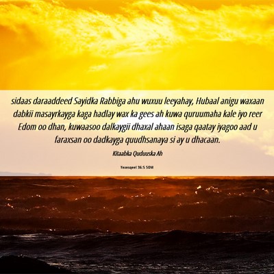 Picture 06 - Yexesqeel 36:5 SOM - sidaas daraaddeed Sayidka Rabbiga ahu wuxuu - Bible Verse Picture