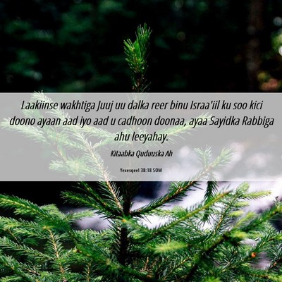 Picture 06 - Yexesqeel 38:18 SOM - Laakiinse wakhtiga Juuj uu dalka reer binu - Bible Verse Picture
