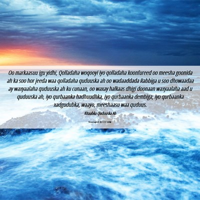 Picture 06 - Yexesqeel 42:13 SOM - Oo markaasuu igu yidhi, Qolladaha woqooyi iyo - Bible Verse Picture