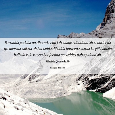 Picture 06 - Yexesqeel 42:3 SOM - Barxadda gudaha oo dhererkeedu labaatanka dhudhun - Bible Verse Picture