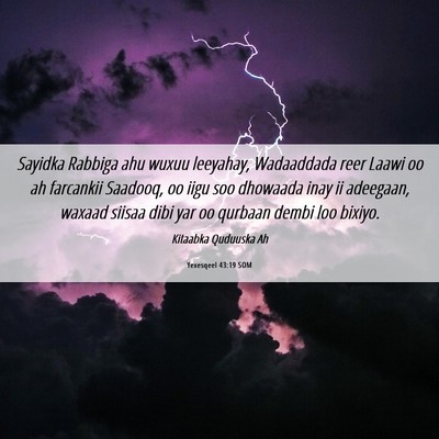 Picture 06 - Yexesqeel 43:19 SOM - Sayidka Rabbiga ahu wuxuu leeyahay, Wadaaddada - Bible Verse Picture
