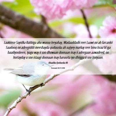 Picture 06 - Yexesqeel 44:15 SOM - Laakiinse Sayidka Rabbiga ahu wuxuu leeyahay, - Bible Verse Picture