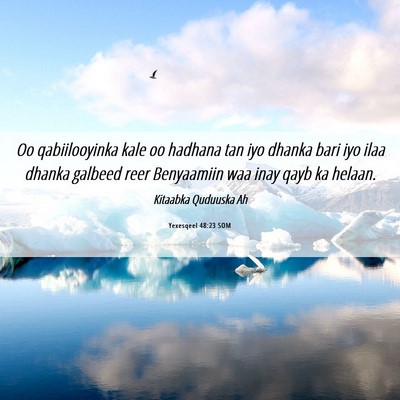 Picture 06 - Yexesqeel 48:23 SOM - Oo qabiilooyinka kale oo hadhana tan iyo dhanka - Bible Verse Picture